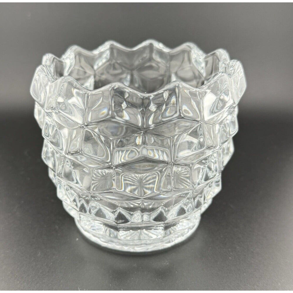 VTG MCM Fostoria American pattern high-quality crystal glass candy dish 4"